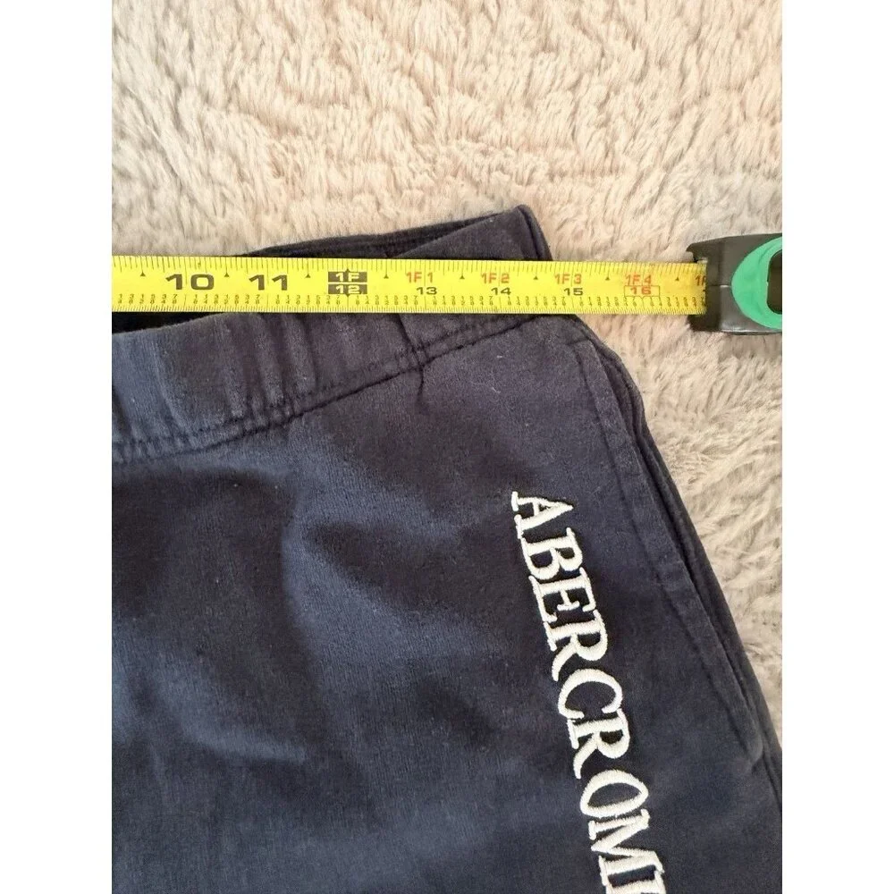 Abercrombie & Fitch Soft Fleece Shorts Women’s Small Navy Logo Drawstring - Picture 7 of 8